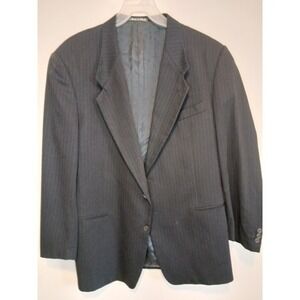 Vintage Mani By‎ Armani Career Sport Coat Blazer Jacket 44L Wool Grey Pinstripe